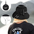 Miniatyrbild 5 av 5: Packbar Bucket Hat Dam Justerbar Sommar Lättvikts Hatt Vikbar Strand Fiskehatt (Svart)