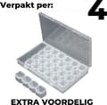 4 x - Diamantmaleri Opbevaringsboks 28 Rum - Diamantmaleri Sorteringsboks