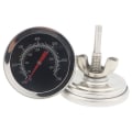 Miniatyrbilde 1 av 5: Ugnstermometer i rustfritt stål BBQ Bimetallisk Dual Gage 700 Silver one size