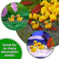 Miniatyrbild 2 av 5: 100 st Mini Gula Ankor Ankungar Tiny Duckies Trädgård Landskap Akvarium Dockhus Krukväxter Dekoration
