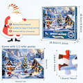 Miniatyrbillede 5 af 5: Adventskalender Puslespil - 1008 Dele Puslespil, Adventskalender Puslespil til Voksne og Børn, Julpuslespil, Jul, Gave