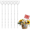 Miniatyrbilde 1 av 4: 100 PlastblomsterkortHoldere, Hjerteform, Transparent, Festdekor