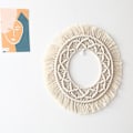 Miniatyrbillede 1 af 4: Boho Væg Spejlramme Gobelin Håndlavet Vævet Makrame Baggrund Væggram Gobelin Til Hjemmet
