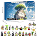 Miniatyrbild 1 av 3: Totoro-figurer Julkalender 24 dagar Julnedräkning Blind Box Julklapp [DB]