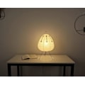 Miniatyrbillede 4 af 8: Nogyu2022 Noguchi Style Akari Lampe u2022 Japansk bordlampe i papir u2022 Inspireret af Isamu Noguchi u2022 Rispapir u2022 Sengebordslampe Desk Lamp (Black/White)