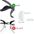 Pikkukuva 3 / 5: 20 par glasögon näskuddar Antiglid silikon mjuka näskuddar Självhäftande näskuddar Glasögon (transparent, 1,5 mm)