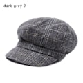 Pikkukuva 1 / 5: Kahdeksankulmainen Lippis Hatut Maalarit Newsboy Kepsit Naiset Baskeri TUMMANHARMAA 2 tummanharmaa 2 dark grey 2