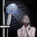 Miniatyrbild 4 av 4: Handhållen LED-duschhuvud 3 färger byt till vatten, LED-duschhuvud med temperatursensor digital display, temperaturkontroll duschspruta