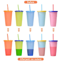 Pikkukuva 4 / 4: Gixusil 5-pakkauksen väriä vaihtavat kupit, 24oz, juhlakupit