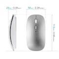 Miniatyrbilde 2 av 5: Bluetooth-mus for bærbar PC/iPad/iPhone/Mac (iOS 13.1.2 og senere)——space silver