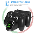 Miniatyrbilde 3 av 7: INF Dobbel ladestasjon for to PS4/PS4 Slim/PS4 Pro-kontrollere