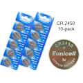 Miniatyrbild 1 av 4: CR2450 10-pack Lithium batteri CR 2450 3V Eunicell batterier