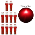 Miniatyrbild 1 av 3: T5 röd 10-pack Led W2x4.6d W2.1.x4.9d W1.2W W2.3W 12v Röd