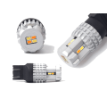 Miniatyrbild 5 av 6: T20 7443 W21/5w Led Dualcolor gul-vit  2-pack w3x16q w316q Silvergrå