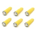 Miniatyrbild 1 av 3: T5 gul 6-pack Led med 4014SMD chip W2x4.6d W2.1.x4.9d W1.2W W2.3W Yellow Gula 6-pack