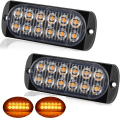 Miniatyrbild 1 av 2: 12-led markeringsljus blixtljus orange ledlampor 2st 12v 24v led Orange