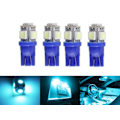 Miniatyrbild 3 av 3: T10 w5w IsBlå Led med 5st 5050SMD chip 12v DC 4-pack IS-blå 4-pack