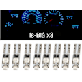 Miniatyrbild 1 av 3: T5 Led 8-pack isblå 1210smd W2x4.6d W2.1.x4.9d W1.2W W2.3W .. Isblå