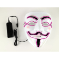 Miniatyrbild 2 av 3: Mask Happy face med Glowstrip Lila glowstrip Lila