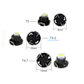 Miniatyrbild 2 av 3: T4.7 T5 Neo Wedge 5-pack med gula led chip instrument belysning Gul-Orange 5-pack