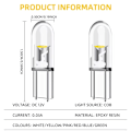 Miniatyrbild 4 av 5: T5 grön 10-pack COB Led W2x4.6d W2.1.x4.9d W1.2W W2.3W 12v. Green Gröna 10-pack