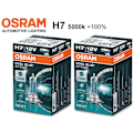 Miniatyrbild 1 av 5: Osram H7 +100% COOL BLUE 5000k halogen lampor 12v DC PGJ19-2 Metall utseende