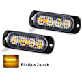 Miniatyrbild 1 av 4: markeringsljus blixtljus orange ledlampor  2-pack 12v 24v led Orange
