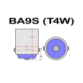 Miniatyrbild 2 av 4: BA9S 10-pack 3200k Led med 5st SMD5050 chip T4W styling Silvergrå