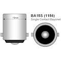 Miniatyrbild 8 av 8: Ba15s gul blinkers Canbus led lampor 12v p21w 1156 diadem 2st Silvergrå