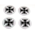Miniatyrbild 1 av 2: Malteserkors hjulnav emblem till fälgar o centrumkåpor 4-pack styling