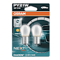 Miniatyrbild 1 av 5: OSRAM Bau15s Diadem krom blinkers lampa py21w halogen lampor Krom
