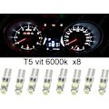 Miniatyrbild 1 av 3: T5 Led 8-pack vit 1210smd W2x4.6d W2.1.x4.9d W1.2W W2.3W vita 6000k Vit