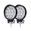 Miniatyrbild 5 av 7: 2x 42w Led 2800 lum arbetsljus - backljus 12v - 24v 6000K flood Svart