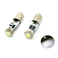 Miniatyrbild 1 av 6: BA9S Canbus 6000k Led 2-pack T4W xenonlook Silvergrå