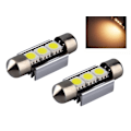 Miniatyrbild 1 av 3: C5W Canbus 39mm varmvit 3000k Led spollampor SV8.5 WarmWhite 39mm Varmvit 2-pack