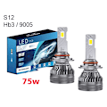 Miniatyrbild 1 av 9: S12 75w Hb3 / 9005 led kit 6500 lumen 6000k 2-pack multifärg