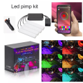 Miniatyrbild 1 av 5: Led pimpkit med App.kontroll styling set med 4 ledmoduler multifärg
