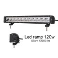 Miniatyrbild 1 av 3: Ledramp 120W projektor Cree spot 6000K led ramp Svart
