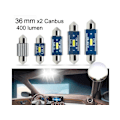 Miniatyrbild 1 av 6: canbus c5w 36mm Led 400 lumen 6000K 2-pack festoon c10w Vit
