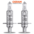 Miniatyrbild 3 av 4: Osram H1 ORIGINAL 55w halogen lampor 12v DC   P14.5s Metall utseende