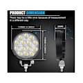 Miniatyrbild 2 av 7: 2x 42w Led 2800 lum arbetsljus - backljus 12v - 24v 6000K flood Svart