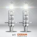Miniatyrbild 2 av 4: Osram H1 ORIGINAL 55w halogen lampor 12v DC   P14.5s Metall utseende