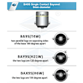 Miniatyrbild 4 av 4: BAX9S Canbus 6000k Led 2-pack H6W xenonlook 140 lumen Silvergrå