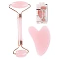 Hartsrosroller och Gua Sha Set Ansiktsverktyg Rosa
