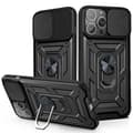 iPhone 13 Kickstandfodral med kameraskydd - Svart Svart