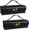 2-pack E-bike battery fireproof box - 1400°C resistance waterproof and explosion-proof bag for safe storage and transport