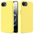 Kompatibelt etui til iPhone 16e Stødsikkert flydende silikone blødt for bagcover gul Yellow