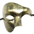 Miniatyrbild 2 av 5: Herr Mask Phantom of the Opera Maskerad Mask Halvmask (Guld)