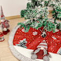 Miniatyrbillede 2 af 5: Juletræ nederdel linned træ nederdel gave juletræ forklæde
