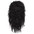 Pikkukuva 3 / 5: 80-luvun miesten peruukki, musta mullet-peruukki, Halloween-asu, miesten peruukki, punk